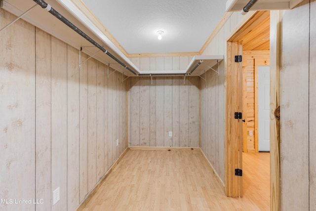 walk in closet featuring wood-type flooring