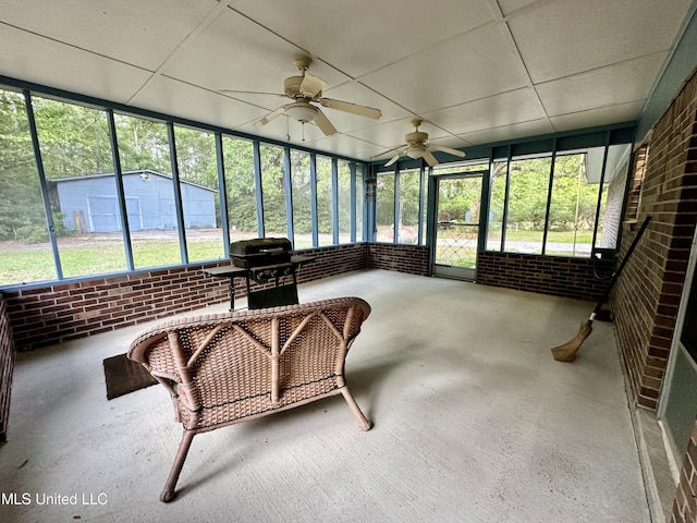 3427 Jr Davis Rd, Moss Point, MS 39562 - sunroom / solarium featuring ceiling fan
