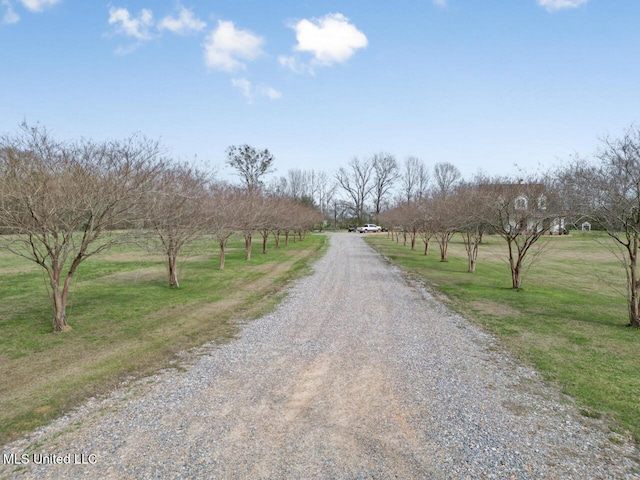 view of street featuring a rural view