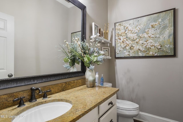 340 Sherborne Pl, Flowood, MS 39232 - half bathroom featuring toilet and vanity