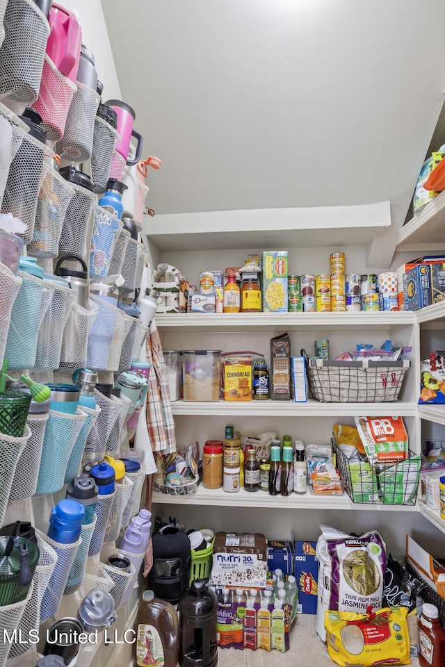 view of pantry