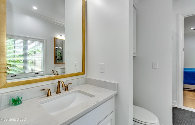 107 Chadwyck Ct, Madison, MS 39110 - bathroom featuring vanity, toilet, and recessed lighting