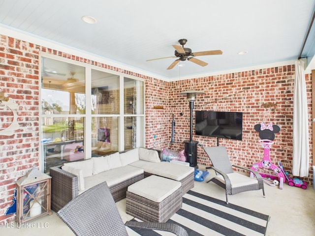 143 Charlton Dr, Madison, MS 39110 - view of patio / terrace with a ceiling fan and outdoor lounge area