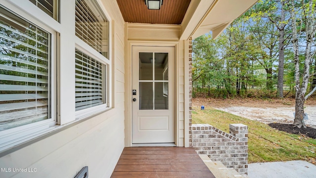 view of doorway to property