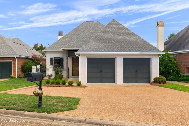 view of front facade with a garage