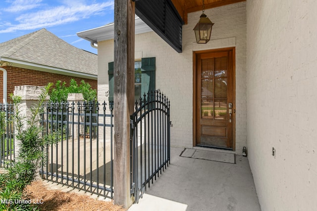 view of doorway to property