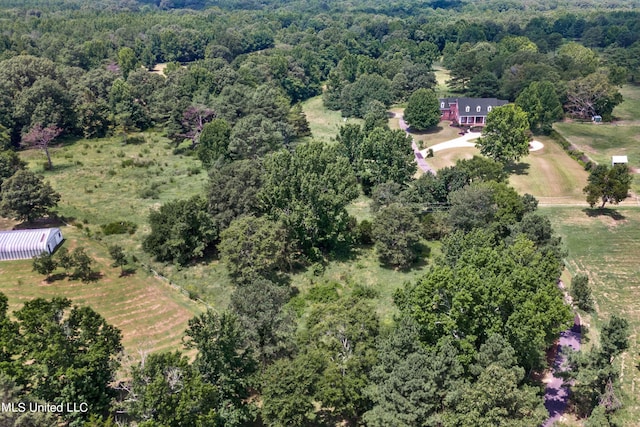 1594 Victoria Rd, Byhalia, MS 38611 - overview of rural landscape featuring a heavily wooded area