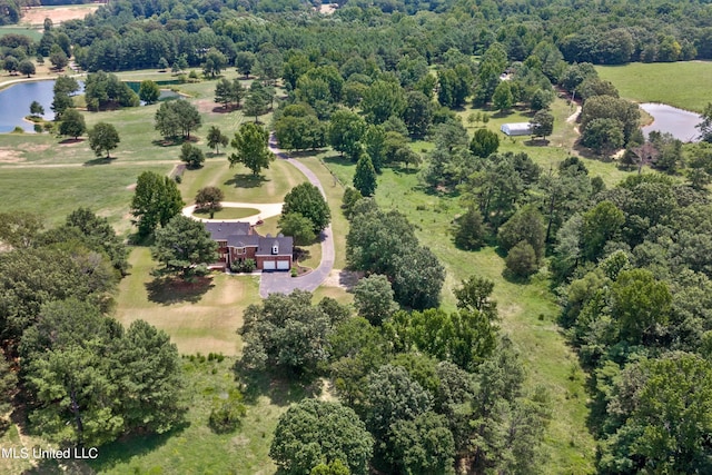 1594 Victoria Rd, Byhalia, MS 38611 - drone / aerial view of a nearby body of water and a forest
