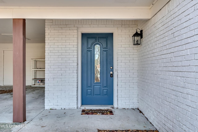 view of doorway to property