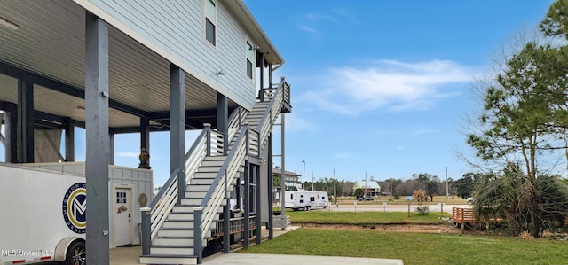 exterior space with stairway