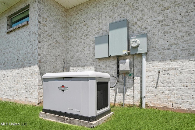 111 Jefferson Davis Pkwy, Picayune, MS 39466 - exterior view of a power unit, electric meter, and brick siding