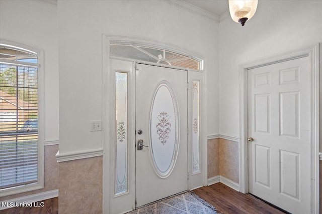 entrance foyer with ornamental molding