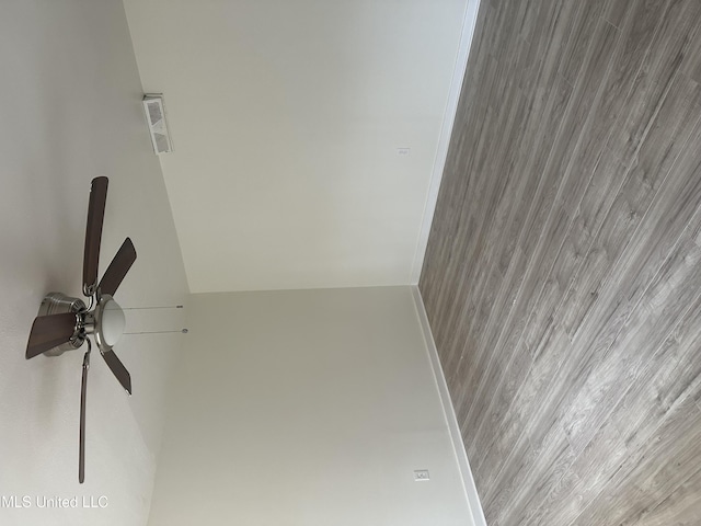 interior details with ceiling fan