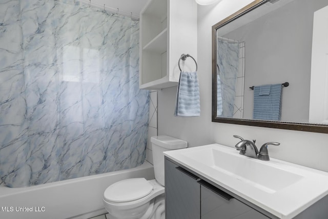 146 Greer Dr, Pearl, MS 39208 - bathroom with toilet, vanity, and shower / tub combination