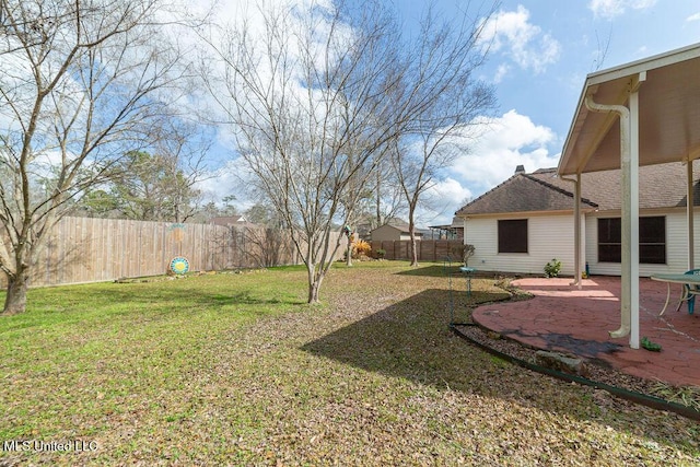 view of yard featuring a patio