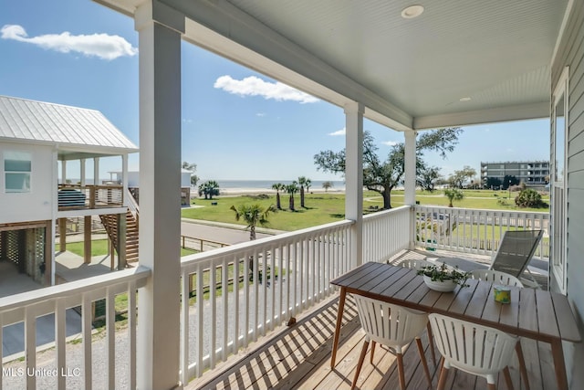 exterior space with a porch