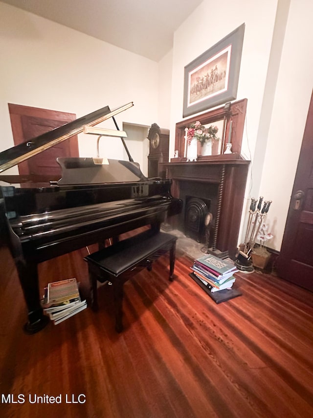 misc room with hardwood / wood-style flooring