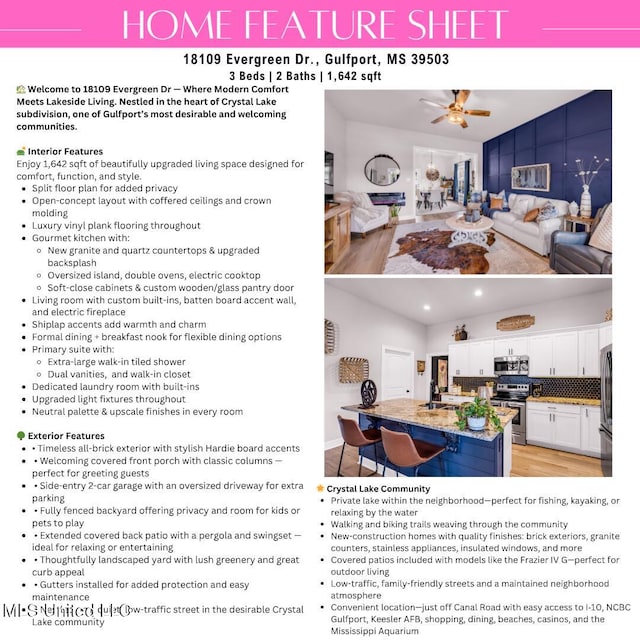 18109 Evergreen Dr, Gulfport, MS 39503 - view of a document with multiple images