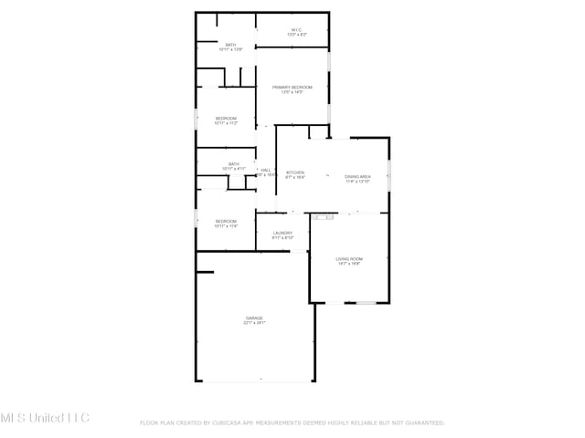 18109 Evergreen Dr, Gulfport, MS 39503 - view of property floor plan