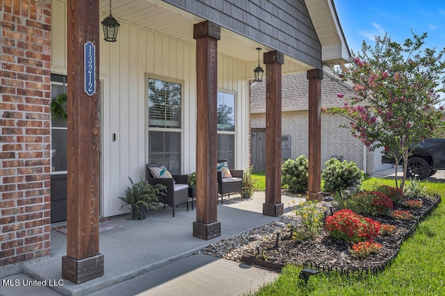 view of patio with covered porch