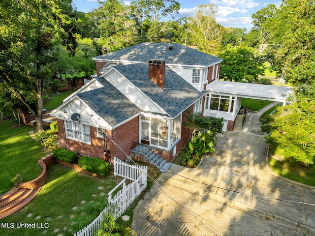 birds eye view of property