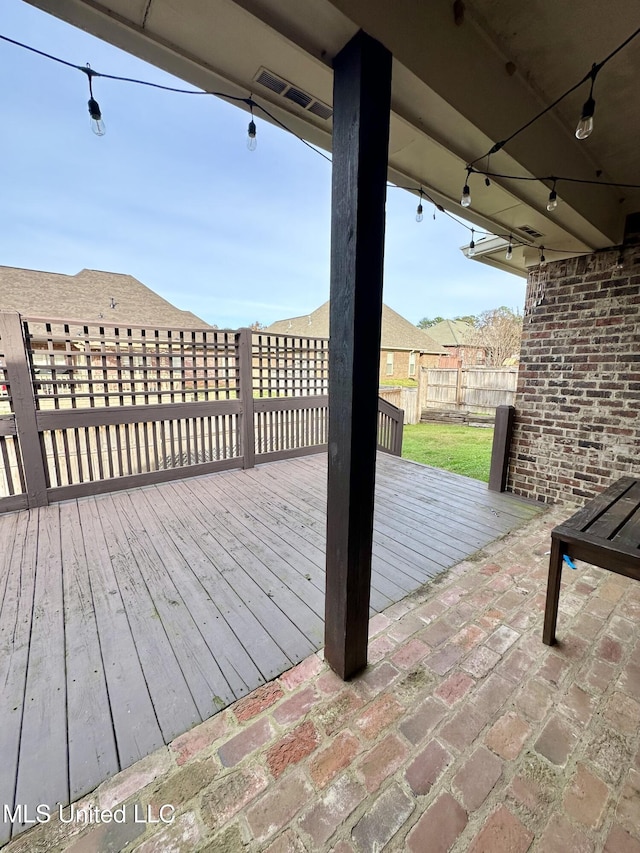 view of wooden terrace