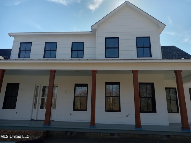 1400 Bayou Dr, Indianola, MS 38751 - rear view of house with covered porch and crawl space