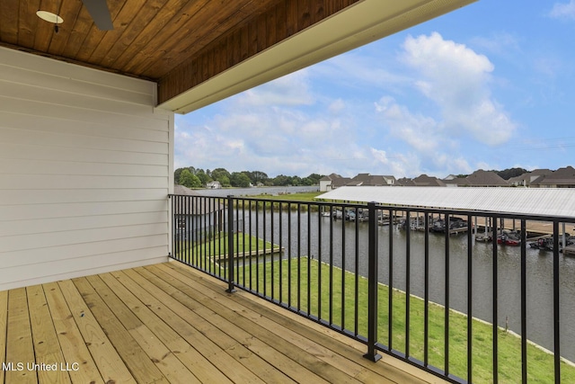 101 Harbour Lndg, Madison, MS 39110 - deck featuring a water view and a lawn
