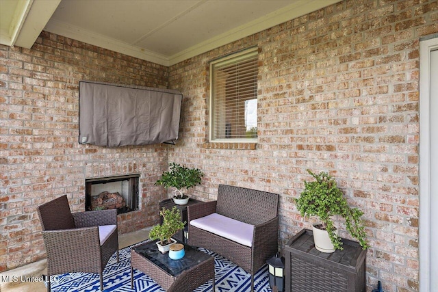 200 Falls Xing, Madison, MS 39110 - view of patio / terrace featuring an outdoor living space with a fireplace