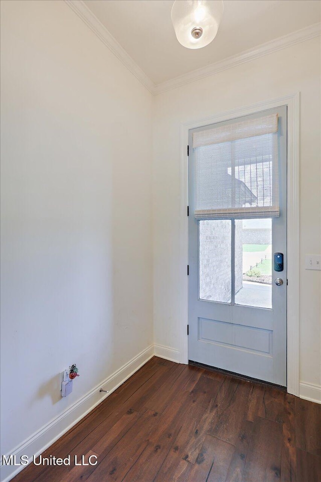 200 Falls Xing, Madison, MS 39110 - entryway featuring dark wood-style flooring and crown molding