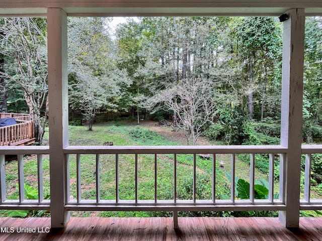 view of wooden terrace