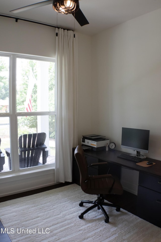 691 Apona St, Diamondhead, MS 39525 - office with ceiling fan