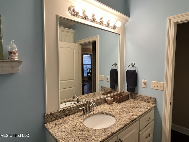 bathroom with vanity