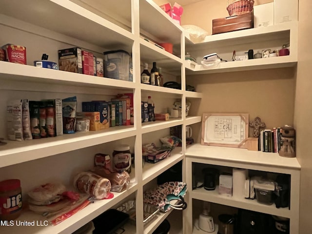 view of pantry