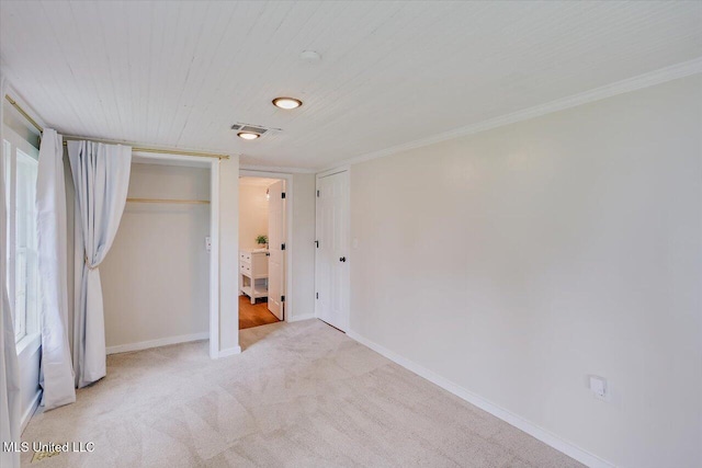 322 NW 2nd Ave, Magee, MS 39111 - unfurnished bedroom with carpet flooring, wood ceiling, and ornamental molding