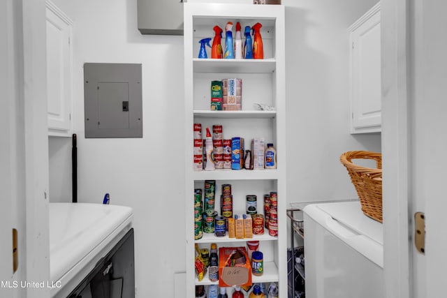 2390 Carter Rd, Biloxi, MS 39531 - storage area featuring electric panel and independent washer and dryer
