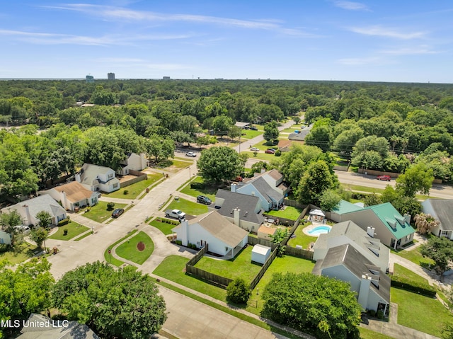 2390 Carter Rd, Biloxi, MS 39531 - aerial perspective of suburban area featuring a forest