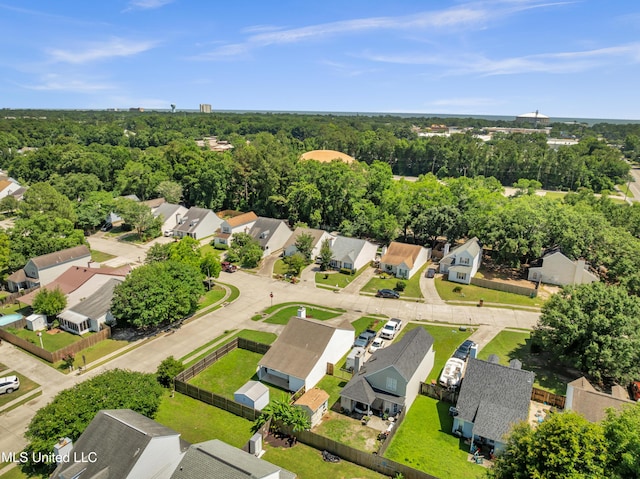 2390 Carter Rd, Biloxi, MS 39531 - aerial perspective of suburban area with a heavily wooded area