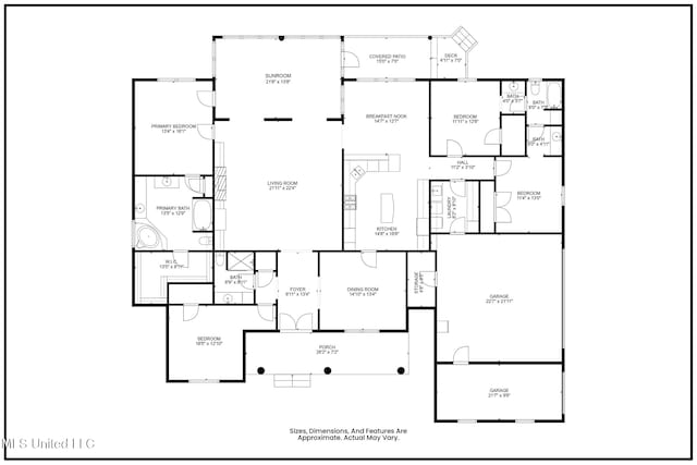 54 Saint Annes Dr, Hattiesburg, MS 39401 - view of floor plan / room layout