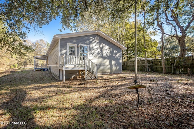 view of rear view of property