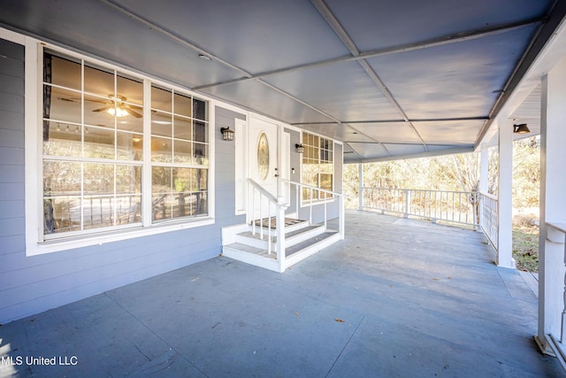 view of patio / terrace featuring covered porch