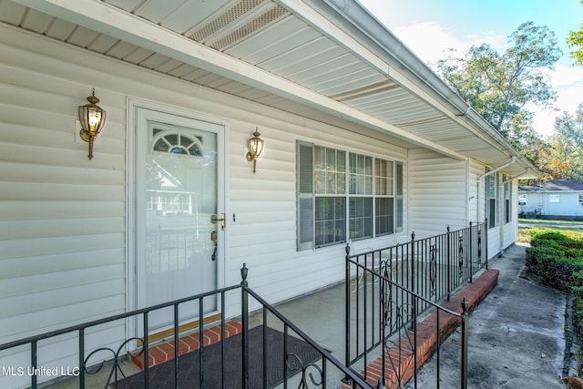 view of doorway to property