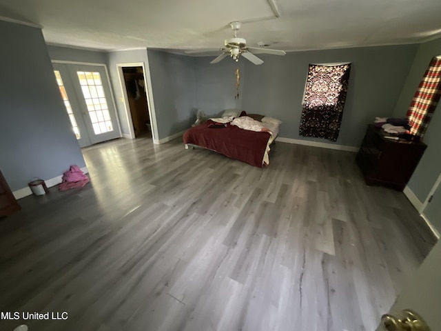 260 SCR 62, Magee, MS 39111 - bedroom with wood finished floors, baseboards, ceiling fan, and a closet