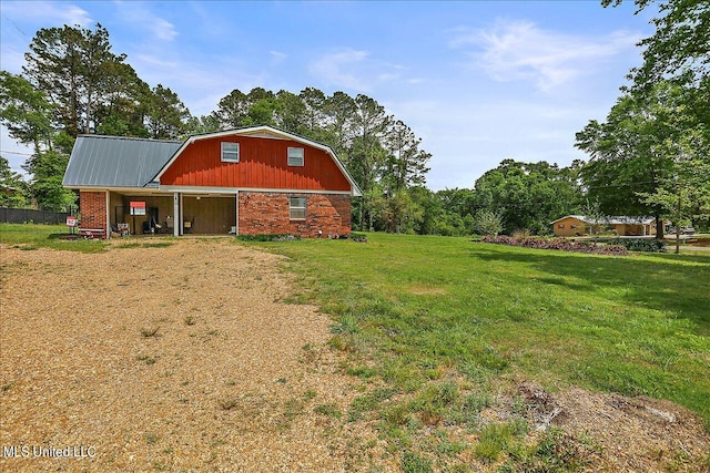 exterior space with a front lawn