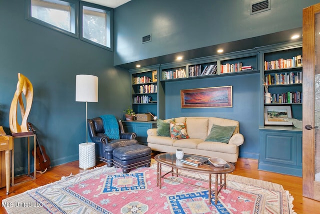 living room featuring hardwood / wood-style floors