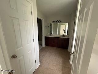 134 Shadow Ln, Batesville, MS 38606 - bathroom with vanity and tile patterned flooring