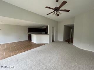 134 Shadow Ln, Batesville, MS 38606 - unfurnished living room with ceiling fan and carpet