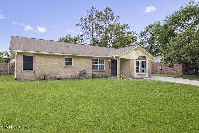 12509 Ponce De Leon Dr, Ocean Springs, MS 39564 - single story home featuring a shingled roof, a front lawn, and brick siding