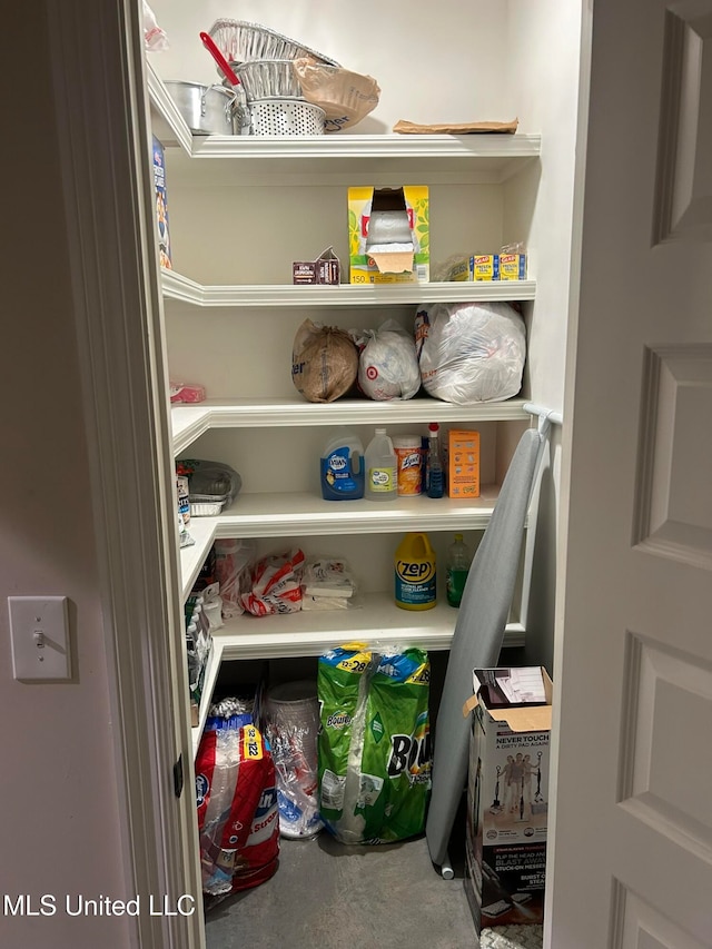 view of pantry