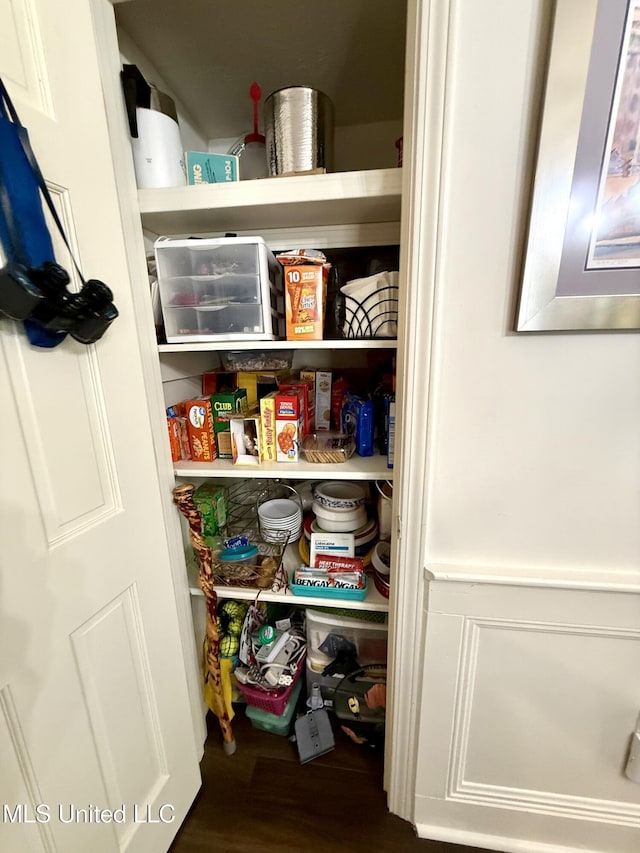 view of pantry